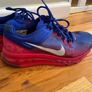 Nike Women's Air Max Blue and Pink Fitsole Running Shoes